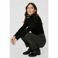 Mantaray Jersey Checked Tapered Trouser For Female -Cheap Mantaray Store unnamed file 3767