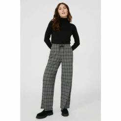 Mantaray Jersey Checked Wide Leg Trouser For Female -Cheap Mantaray Store unnamed file 3783