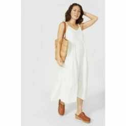 Mantaray Strappy Tiered Crinkle Midi Dress For Female -Cheap Mantaray Store unnamed file 3794