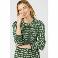 Mantaray Graphic Floral Print Shirred Bodice Midi Dress For Female -Cheap Mantaray Store unnamed file 3823