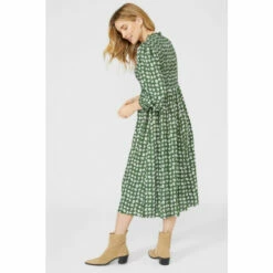 Mantaray Graphic Floral Print Shirred Bodice Midi Dress For Female -Cheap Mantaray Store unnamed file 3824