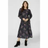 Mantaray Large Floral Printed Tiered Midi Dress For Female