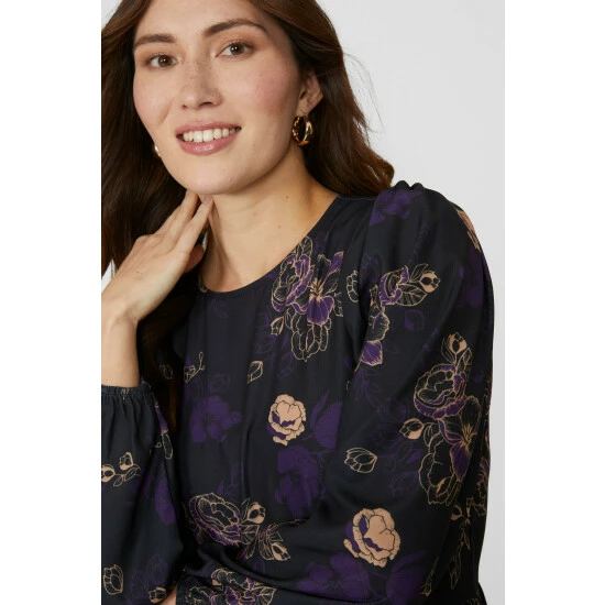 Mantaray Large Floral Printed Tiered Midi Dress For Female 4 Mantaray Large Floral Printed Tiered Midi Dress For Female - Image 4