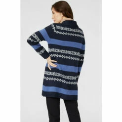 Mantaray Fair Isle Rib Stripe Funnel Neck Cardigan For Female -Cheap Mantaray Store unnamed file 3896