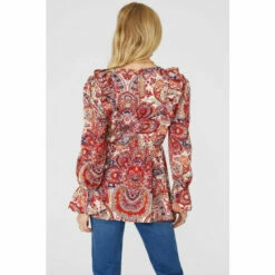 Mantaray Paisley Printed Frill Detail Top For Female -Cheap Mantaray Store unnamed file 3903