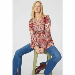 Mantaray Paisley Printed Frill Detail Top For Female -Cheap Mantaray Store unnamed file 3904