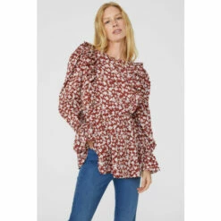 Mantaray Paisley Printed Frill Detail Top For Female -Cheap Mantaray Store unnamed file 3906