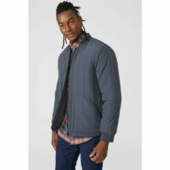 Mantaray Quilted Borg Lined Baseball Jacket For Male