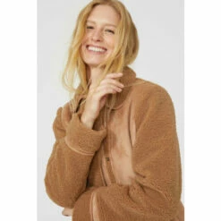 Mantaray Suedette Borg Lined Jacket With Borg Sleeves For Female -Cheap Mantaray Store unnamed file 3930