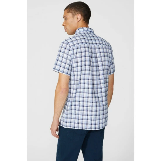 Mantaray Textured Double Check Shirt For Male 3 Mantaray Textured Double Check Shirt For Male - Image 3