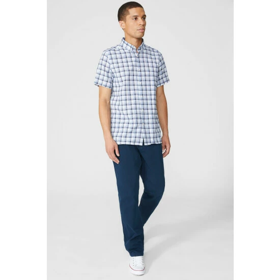 Mantaray Textured Double Check Shirt For Male 4 Mantaray Textured Double Check Shirt For Male - Image 4