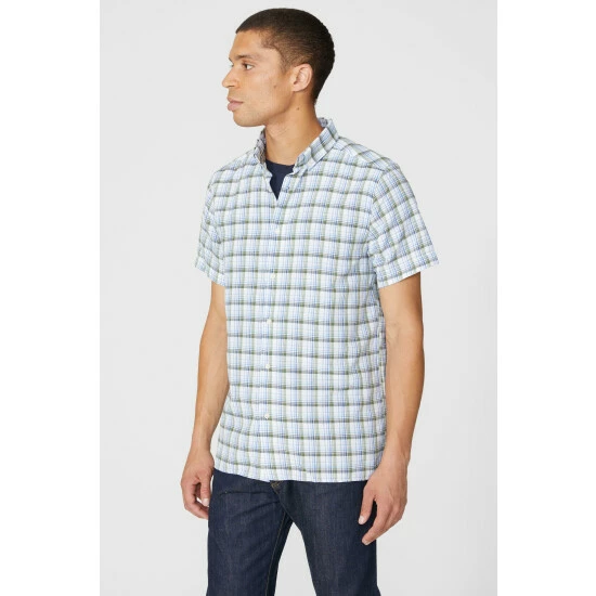 Mantaray Textured Double Check Shirt For Male 6 Mantaray Textured Double Check Shirt For Male - Image 6