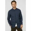 Mantaray Varied Stripe Ls Grandad Collar Shirt For Male