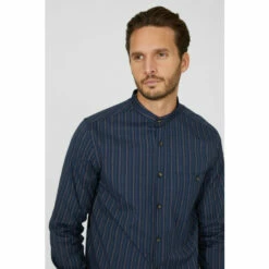 Mantaray Varied Stripe Ls Grandad Collar Shirt For Male -Cheap Mantaray Store unnamed file 3950