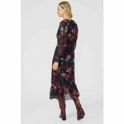 Mantaray Floral Print Square Neck Dobby Midi Dress For Female -Cheap Mantaray Store unnamed file 3971