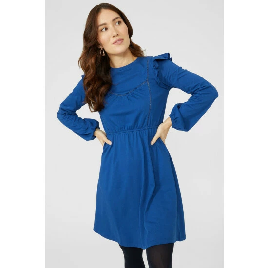 Mantaray Lace Jersey Insert Mini Dress For Female 7 Mantaray Lace Jersey Insert Mini Dress For Female - Image 7