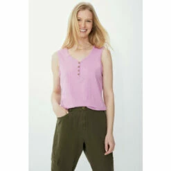 Mantaray Button Henley Slub Vest For Female -Cheap Mantaray Store unnamed file 4028