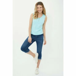 Mantaray Button Henley Slub Vest For Female -Cheap Mantaray Store unnamed file 4036