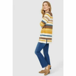 Mantaray Stripe Textured Edge To Edge Cotton Cardigan For Female -Cheap Mantaray Store unnamed file 4047