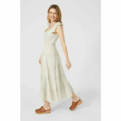 Mantaray Tie Strap Tiered Midi Dress For Female -Cheap Mantaray Store unnamed file 4053