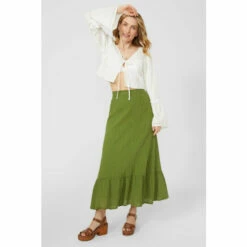 Mantaray Tiered Midi Skirt For Female -Cheap Mantaray Store unnamed file 4067