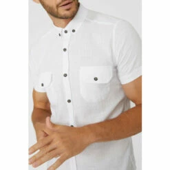 Mantaray Slub Textured Short Sleeve Shirt For Male -Cheap Mantaray Store unnamed file 4079