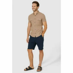 Mantaray Slub Textured Short Sleeve Shirt For Male -Cheap Mantaray Store unnamed file 4084