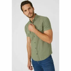 Mantaray Slub Textured Short Sleeve Shirt For Male -Cheap Mantaray Store unnamed file 4085