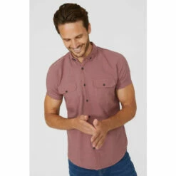 Mantaray Slub Textured Short Sleeve Shirt For Male -Cheap Mantaray Store unnamed file 4087
