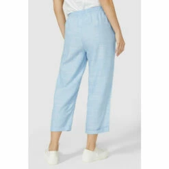 Mantaray Tie Waist Chambray Linen Mix Crop For Female -Cheap Mantaray Store unnamed file 4091