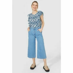 Mantaray Denim Wide Leg Culotte For Female
