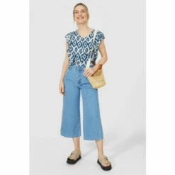 Mantaray Denim Wide Leg Culotte For Female -Cheap Mantaray Store unnamed file 4100