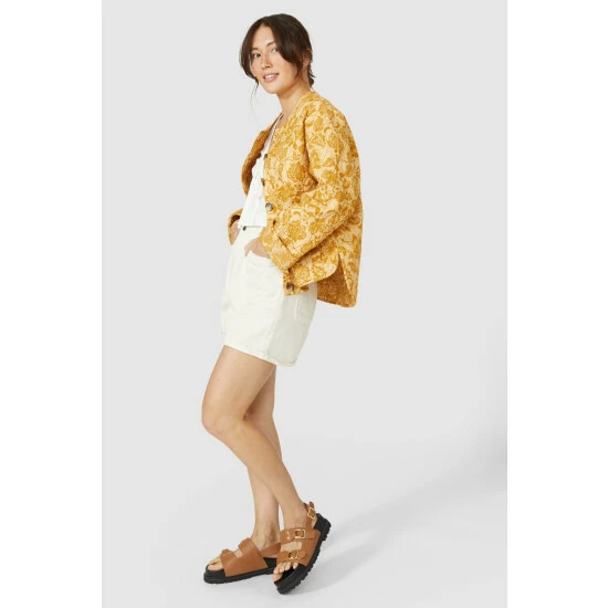 Mantaray Embroidered Floral Print Quilted Jacket For Female 2 Mantaray Embroidered Floral Print Quilted Jacket For Female - Image 2