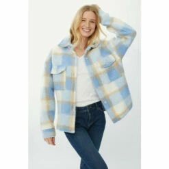Mantaray Check Wool Mix Overshirt For Female -Cheap Mantaray Store unnamed file 4126