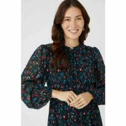 Mantaray Printed Tie Neck Tiered Midi Dress For Female -Cheap Mantaray Store unnamed file 4137