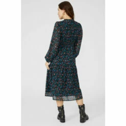 Mantaray Printed Tie Neck Tiered Midi Dress For Female -Cheap Mantaray Store unnamed file 4138