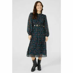 Mantaray Printed Tie Neck Tiered Midi Dress For Female -Cheap Mantaray Store unnamed file 4139