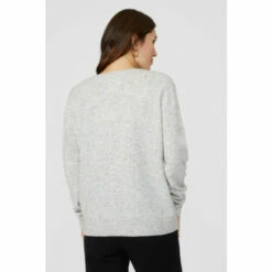 Mantaray Pointelle Nep Button Shoulder V Neck Jumper For Female -Cheap Mantaray Store unnamed file 4145