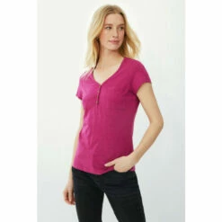 Mantaray Button Henley Pocket Slub T-shirt For Female -Cheap Mantaray Store unnamed file 4154