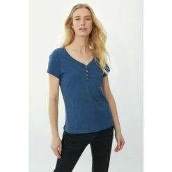 Mantaray Button Henley Pocket Slub T-shirt For Female -Cheap Mantaray Store unnamed file 4158