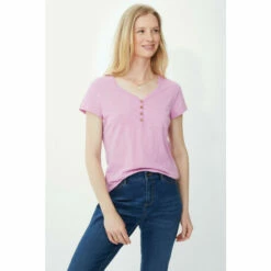 Mantaray Button Henley Pocket Slub T-shirt For Female -Cheap Mantaray Store unnamed file 4161