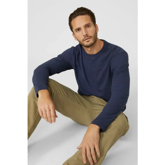 Mantaray Ls Slub Crew Neck T-shirt With Dorito For Male 5 Mantaray Ls Slub Crew Neck T-shirt With Dorito For Male - Image 5