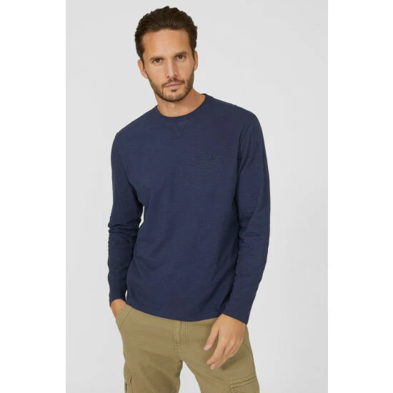 Mantaray Ls Slub Crew Neck T-shirt With Dorito For Male 6 Mantaray Ls Slub Crew Neck T-shirt With Dorito For Male - Image 6