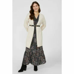 Mantaray Pointelle Stitch Nep Longline Cardigan For Female -Cheap Mantaray Store unnamed file 4203