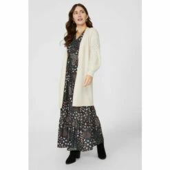 Mantaray Pointelle Stitch Nep Longline Cardigan For Female -Cheap Mantaray Store unnamed file 4204
