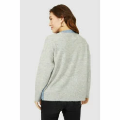 Mantaray Contrast Sleeve Button Through Crew Neck Card For Female -Cheap Mantaray Store unnamed file 4215