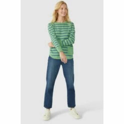 Mantaray Button Neck Striped Curved Hem Cotton Jumper For Female 18 Mantaray Button Neck Striped Curved Hem Cotton Jumper For Female -Cheap Mantaray Store unnamed file 4261