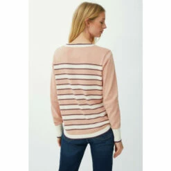 Mantaray Striped Curved Button Hem Cotton Jumper For Female 14 Mantaray Striped Curved Button Hem Cotton Jumper For Female -Cheap Mantaray Store unnamed file 4266