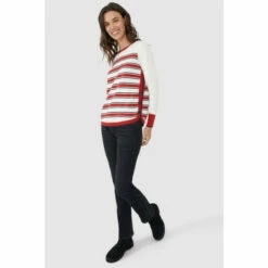 Mantaray Striped Curved Button Hem Cotton Jumper For Female 19 Mantaray Striped Curved Button Hem Cotton Jumper For Female -Cheap Mantaray Store unnamed file 4271