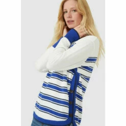 Mantaray Striped Curved Button Hem Cotton Jumper For Female 20 Mantaray Striped Curved Button Hem Cotton Jumper For Female -Cheap Mantaray Store unnamed file 4272